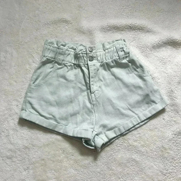 PacSun Pants - PacSun Green Paper Bag Jean Mom Shorts
